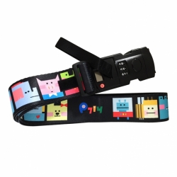 3 in 1 luggage strap with scale and lock