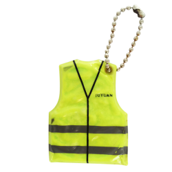 Reflective PVC security clothing keyring
